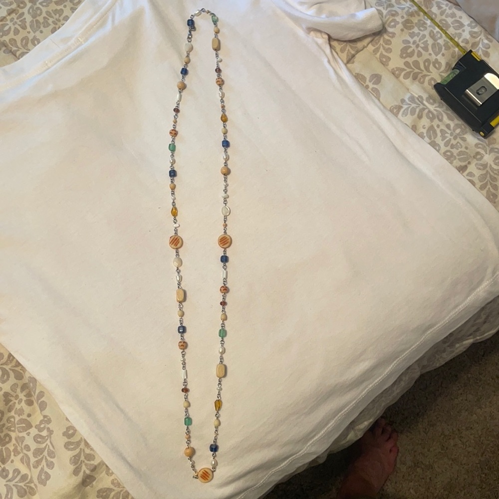 Multiple colored stones necklace